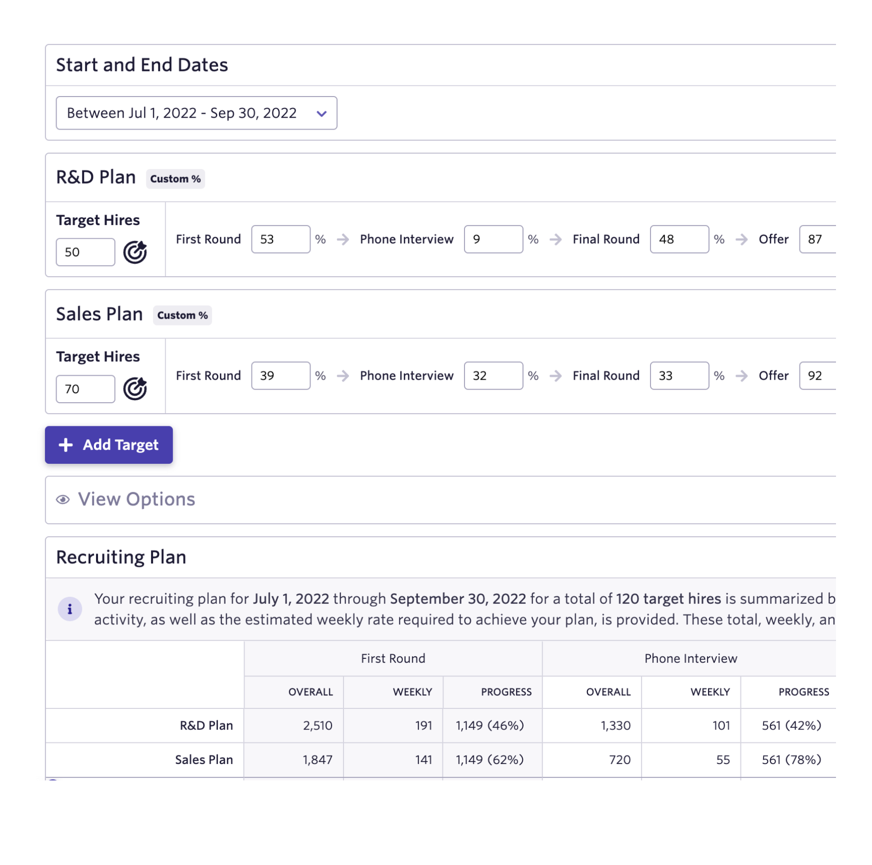 Progress Planning Dashboard