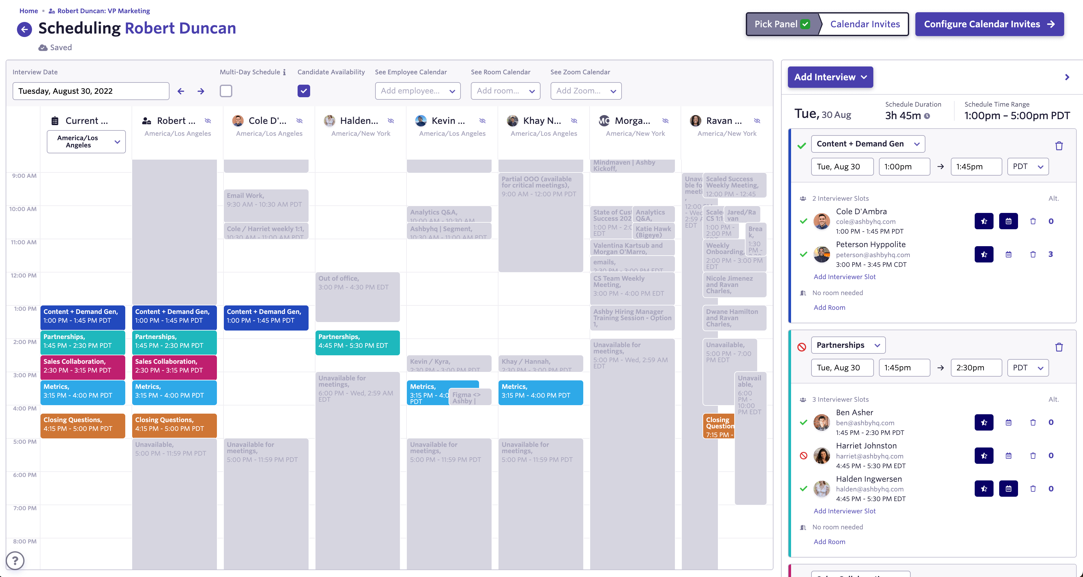 Scheduling an Interview