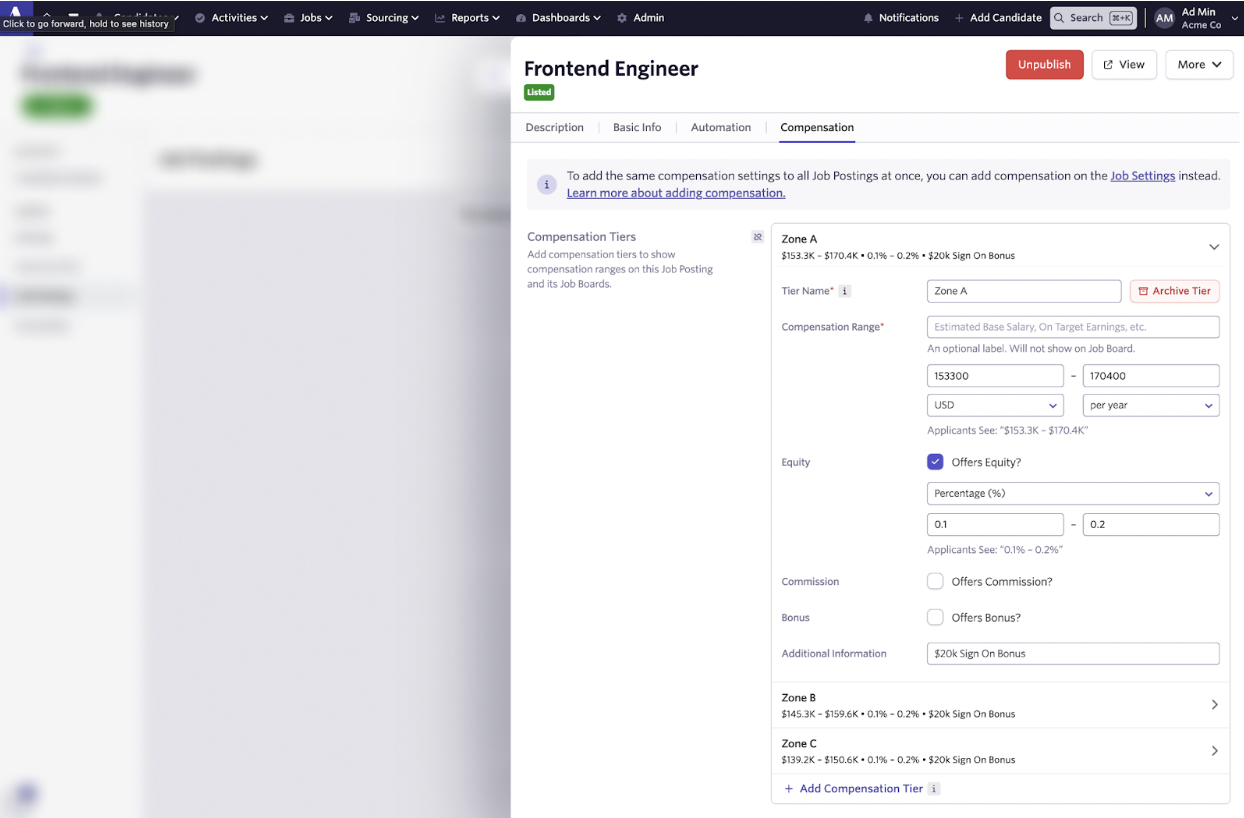 frontend engineer job listing
