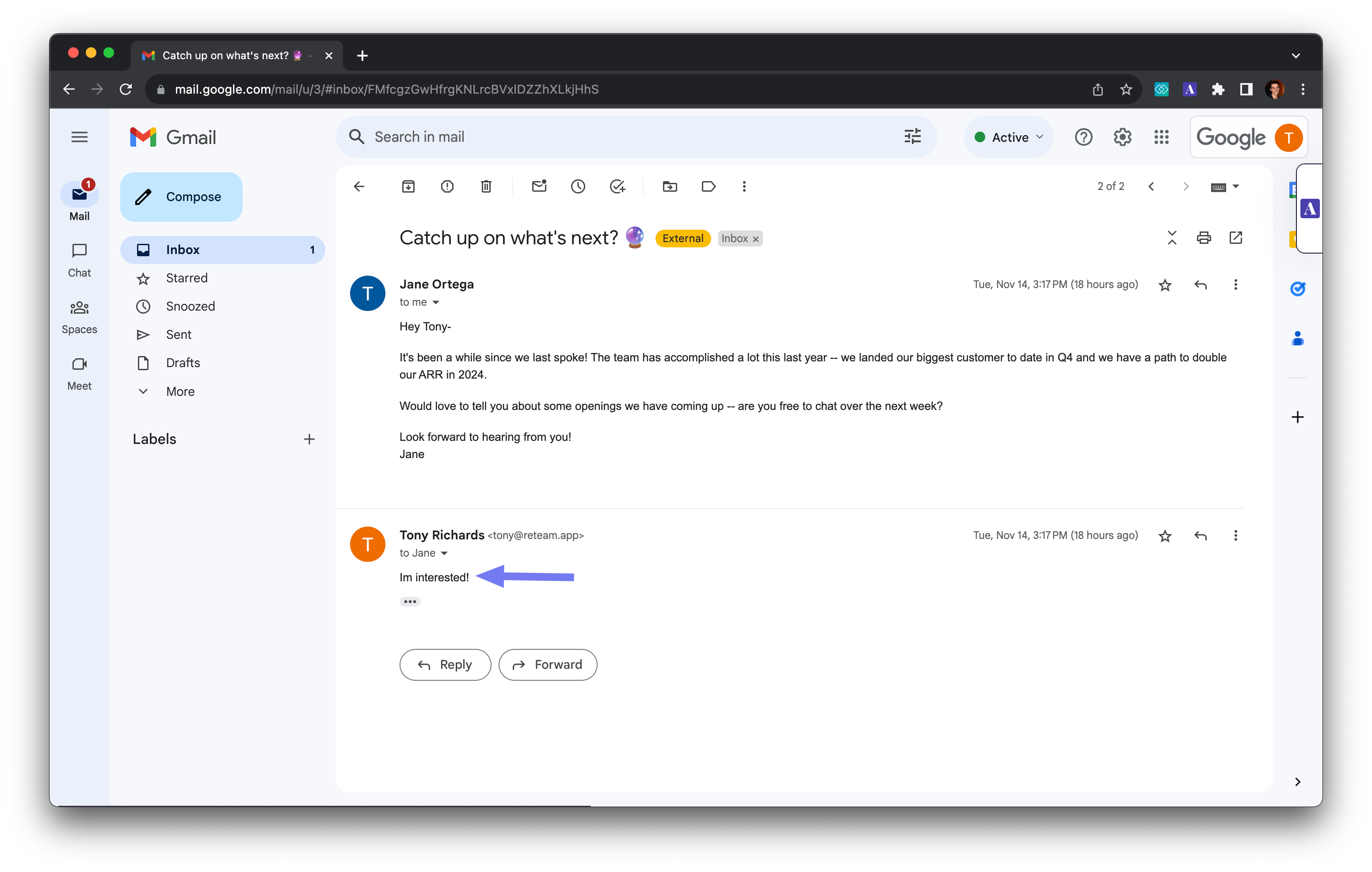 email response