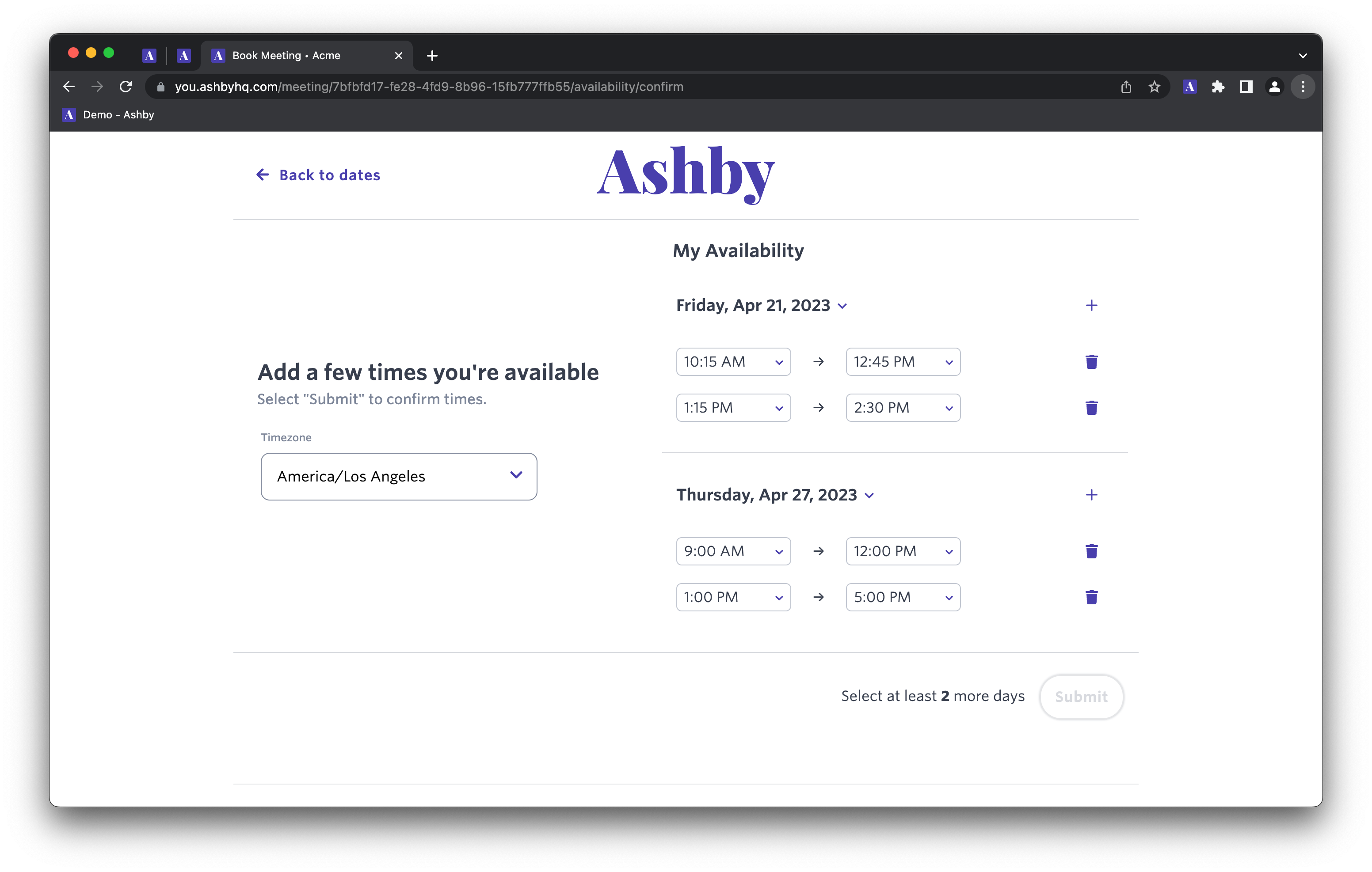 candidate availability workflow